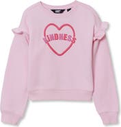 Lands' End Girls Long Sleeve Ruffle Sweatshirt