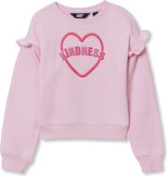 Lands' End Girls Long Sleeve Ruffle Sweatshirt