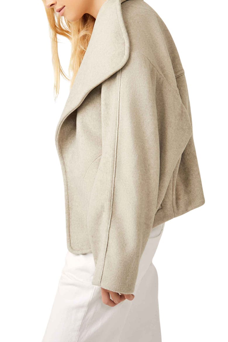 Mina Tie Belt Jacket, Alternate, color, HEATHERED COFFEE