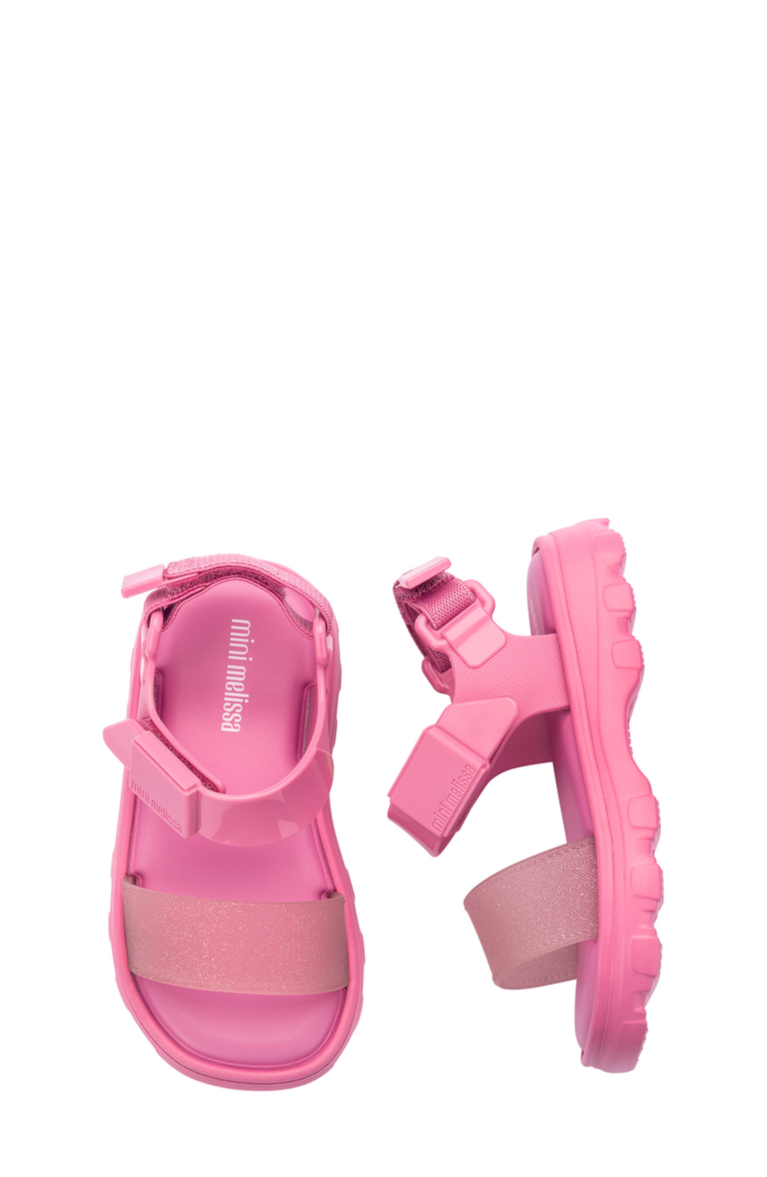 Mini Melissa Kids
 Kick Off Platform Sandal, Alternate, color, Pink/ Glitter