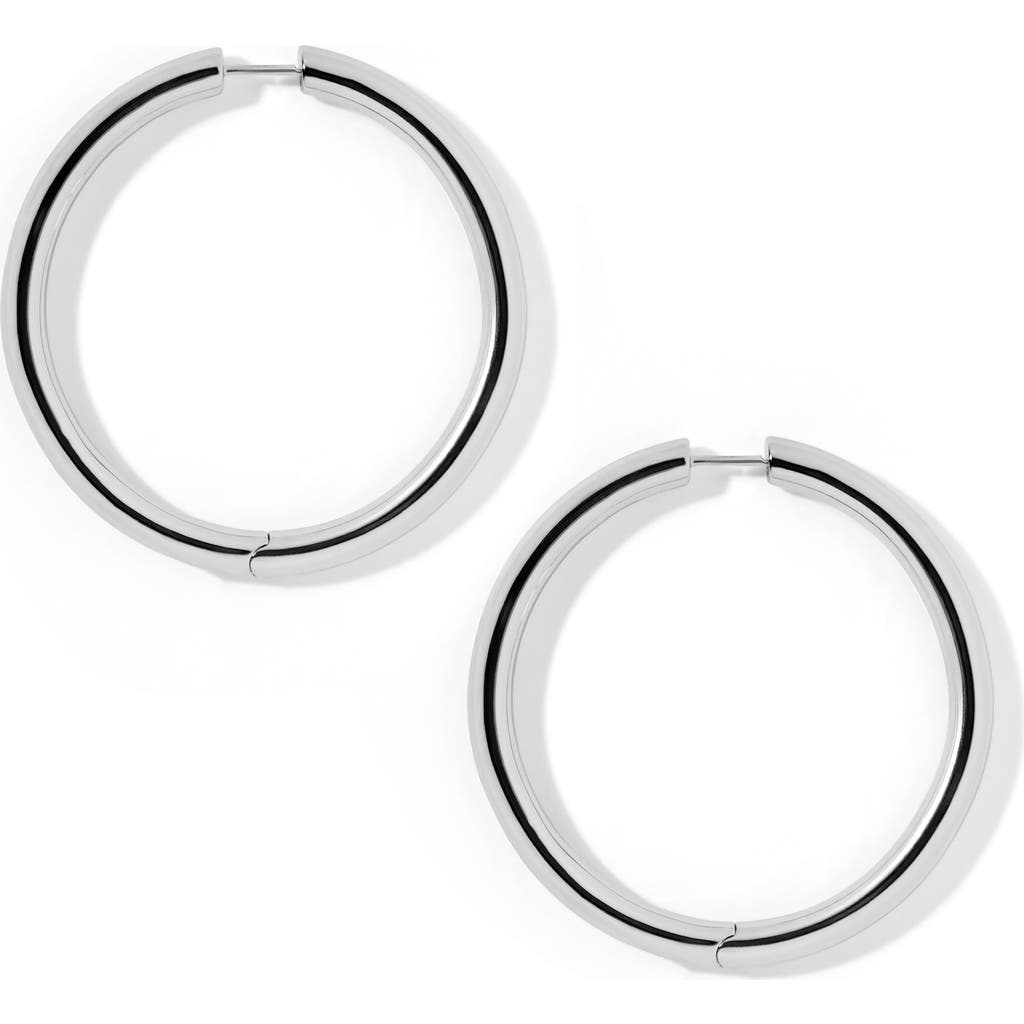 Jennifer Fisher Lilly Hinge Baby Hoop Earrings In Silver