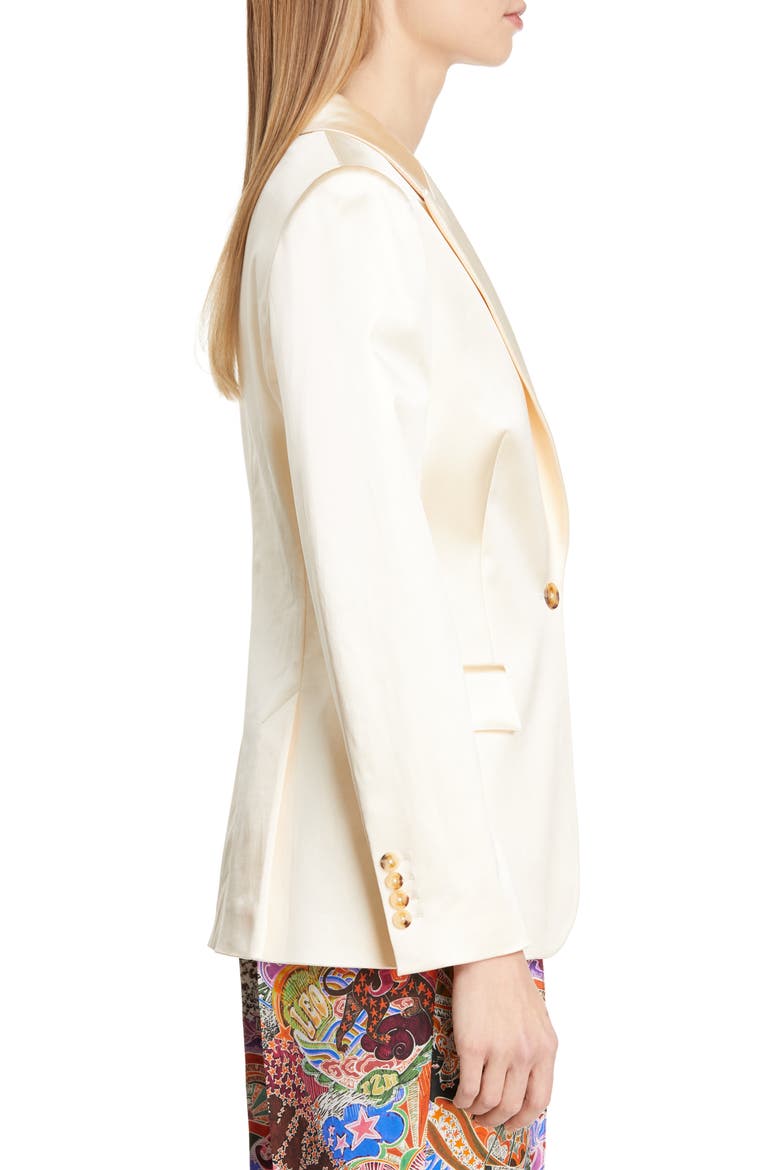 Satin Blazer (Nordstrom Exclusive), Alternate, color, PAPYRUS