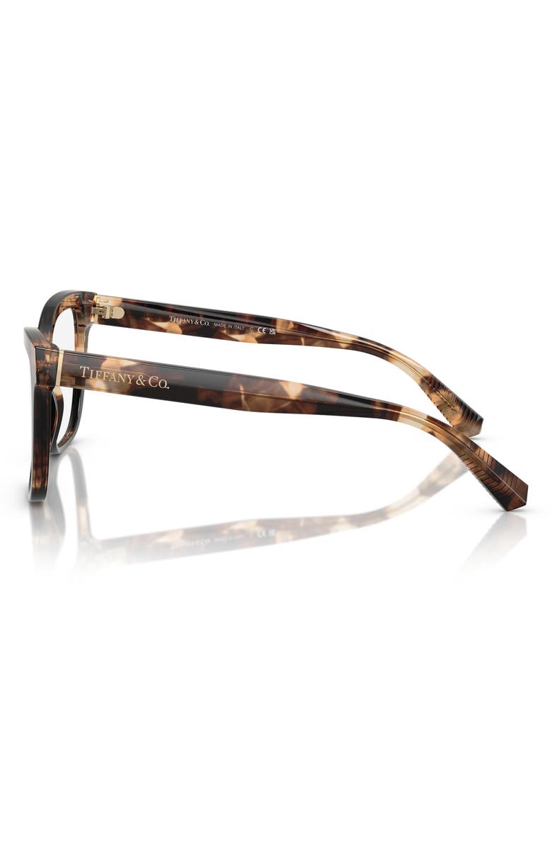 Tiffany & Co. 55mm Cat Eye Optical Glasses, Alternate, color, Brown Havana