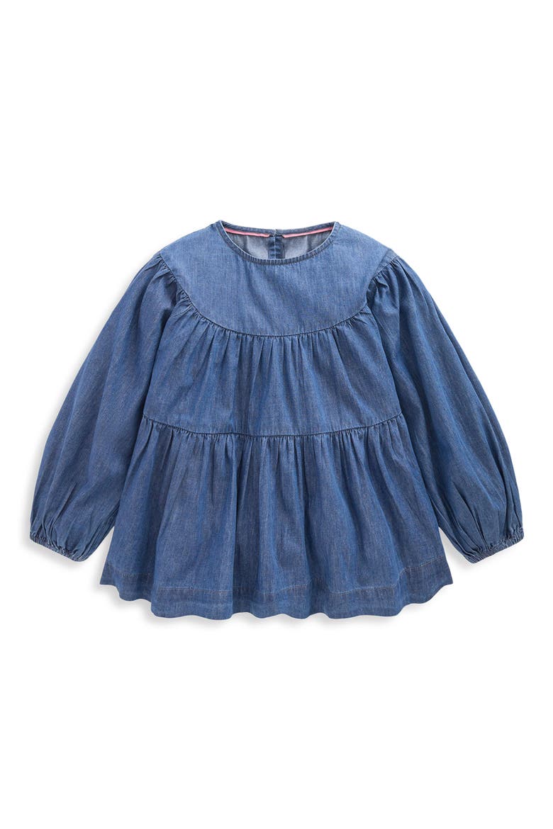 Kids' Tiered Woven Top, Main, color, MID VINTAGE