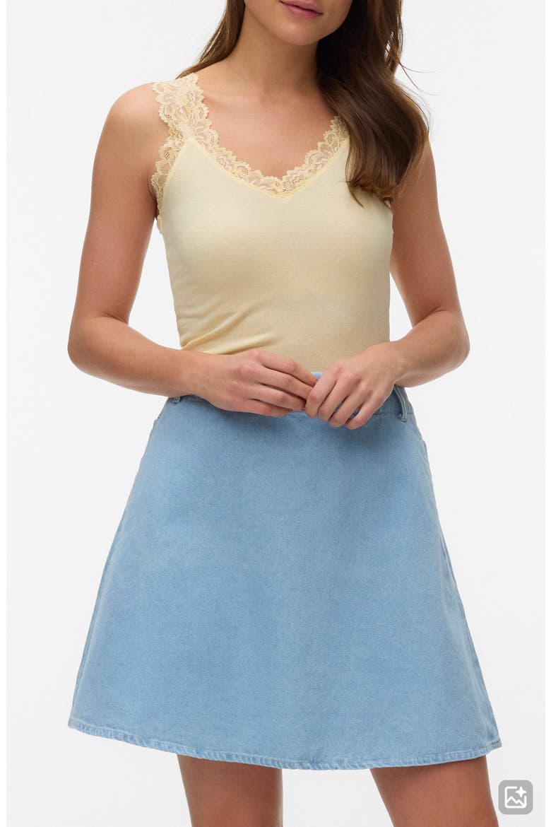 Rosa Lace Trim Tank, Main, color, FLAN