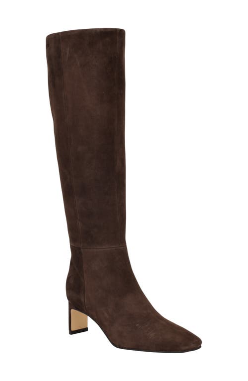 Calvin Klein Caterine Knee High Boot In Brown