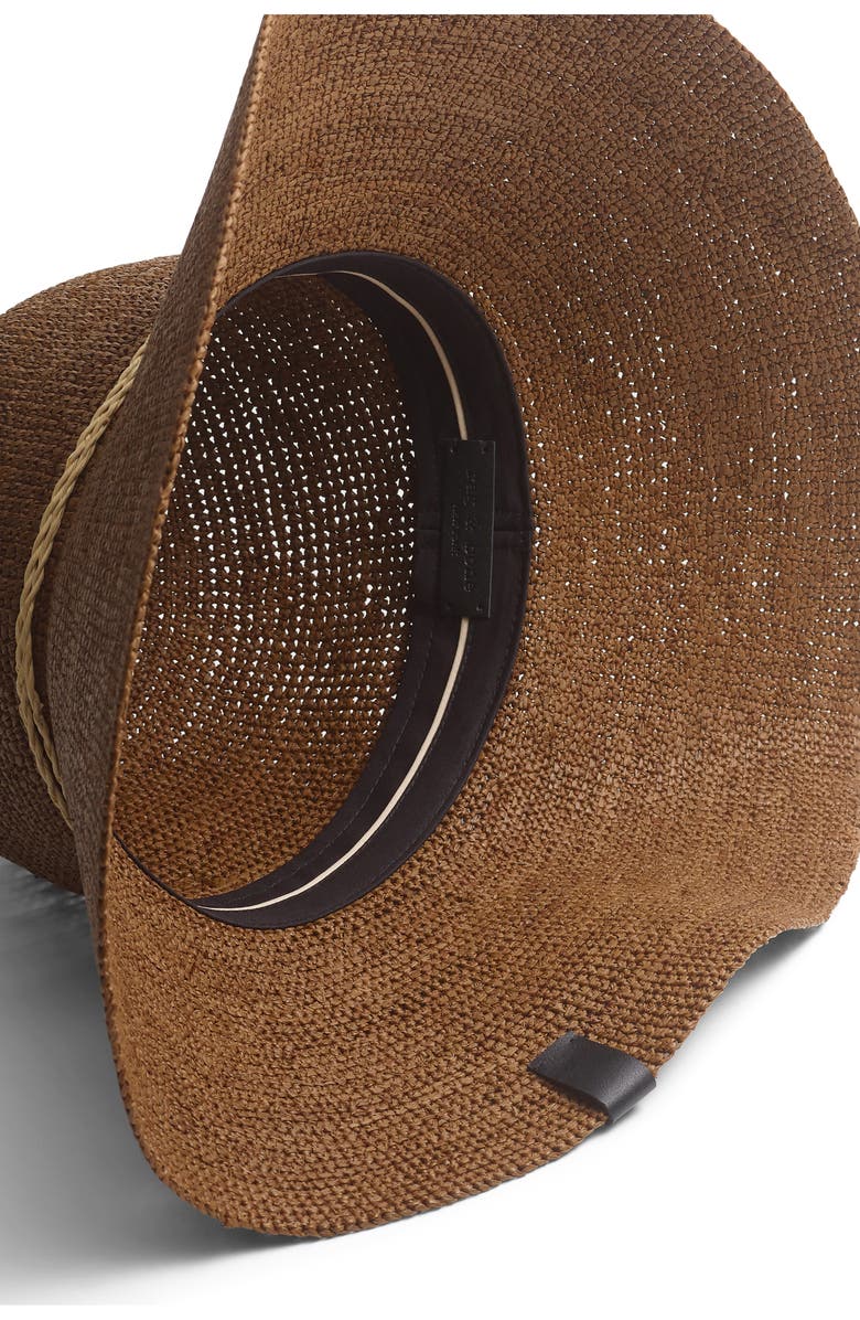 rag & bone Woven Raffia Bucket Hat, Alternate, color, Brown