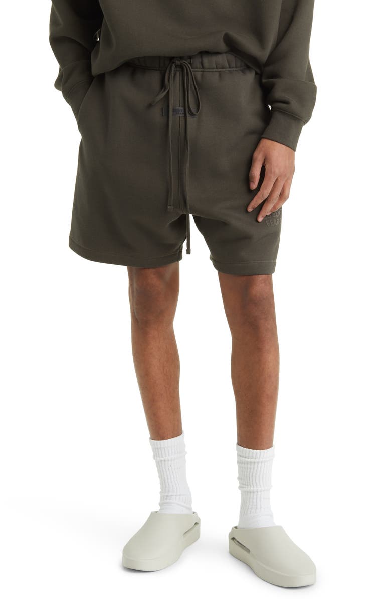Fear of God Essentials Essentials Cotton Blend Drawstring Shorts, Main, color, 