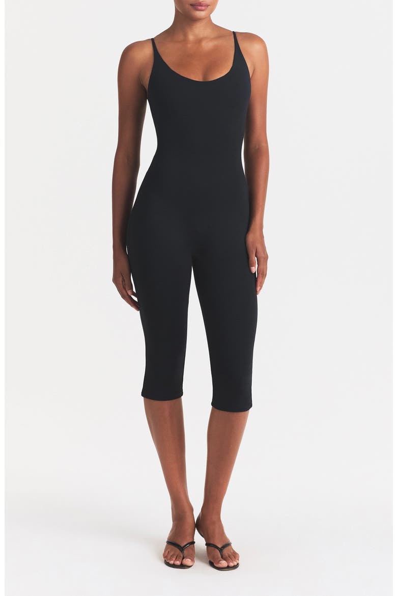 Smooth Layers Capri Bodysuit, Main, color, OBSIDIAN