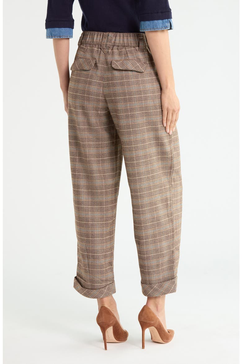 Plaid Barrel Leg Pants, Alternate, color, PLAID MULTI