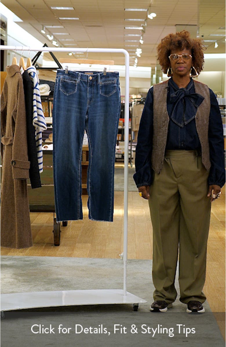 Kelsey Raw Hem Ankle Flare Jeans, sales video thumbnail