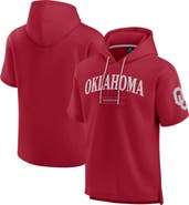 FANATICS Men's Fanatics Crimson Oklahoma Sooners Ready Short Sleeve Pullover Hoodie
