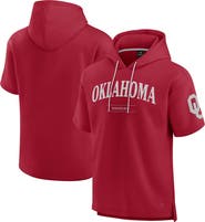 FANATICS Men's Fanatics Crimson Oklahoma Sooners Ready Short Sleeve Pullover Hoodie