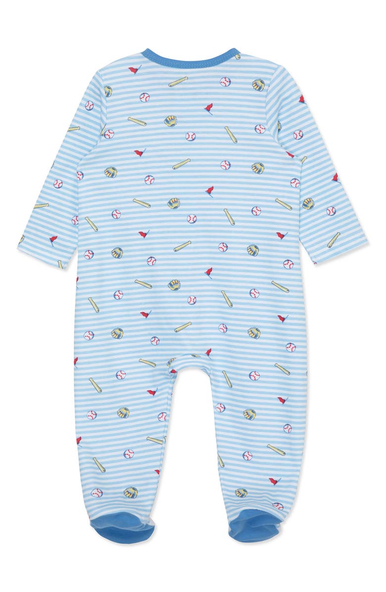 Little Me Home Run Footie, Alternate, color, Blue