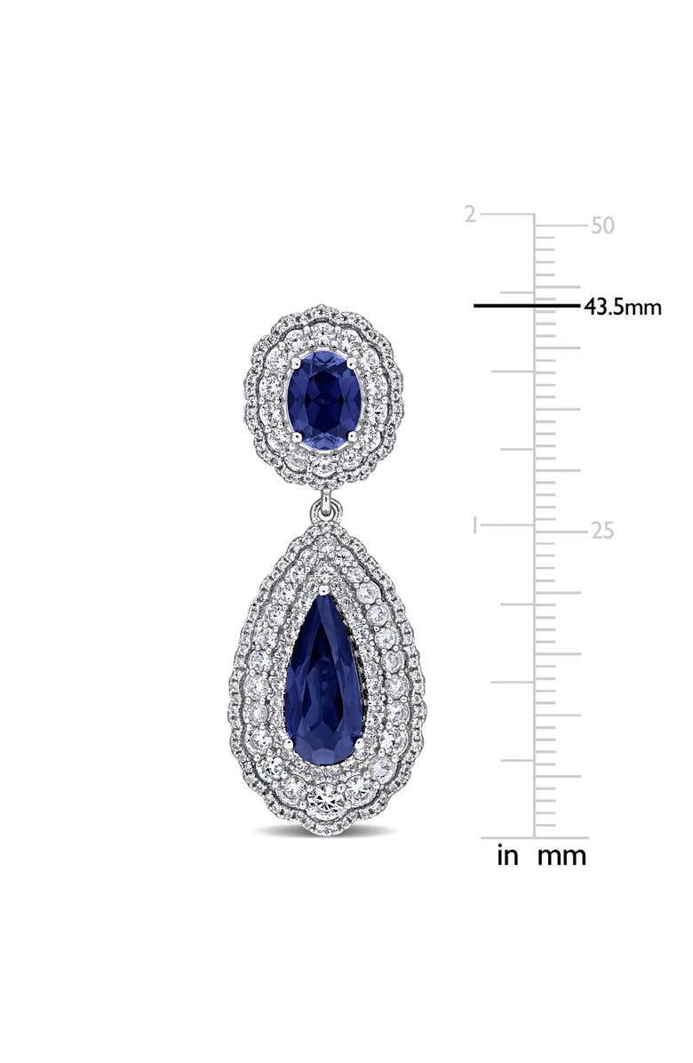Julianna B. Lab-Created Sapphire Drop Earrings, Alternate, color, Sapphire