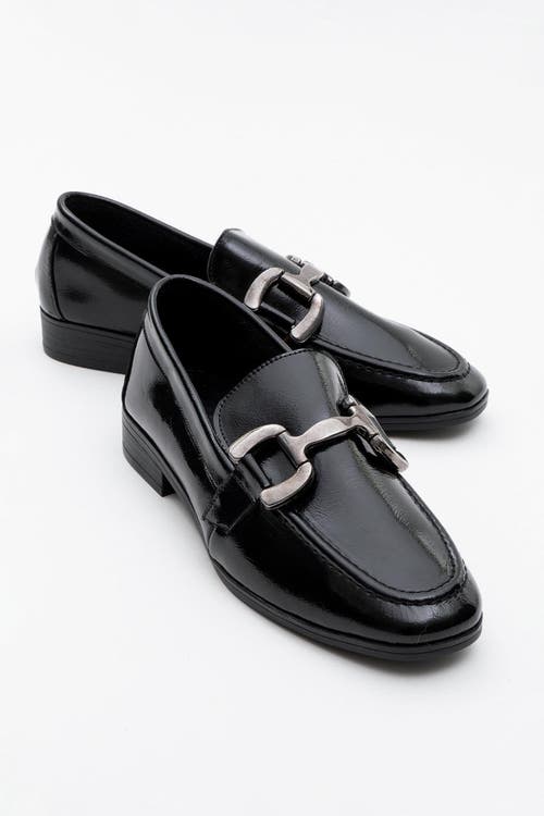 Forever & Always Shoes Rous Leather Bit Loafer In Black Patent Leather