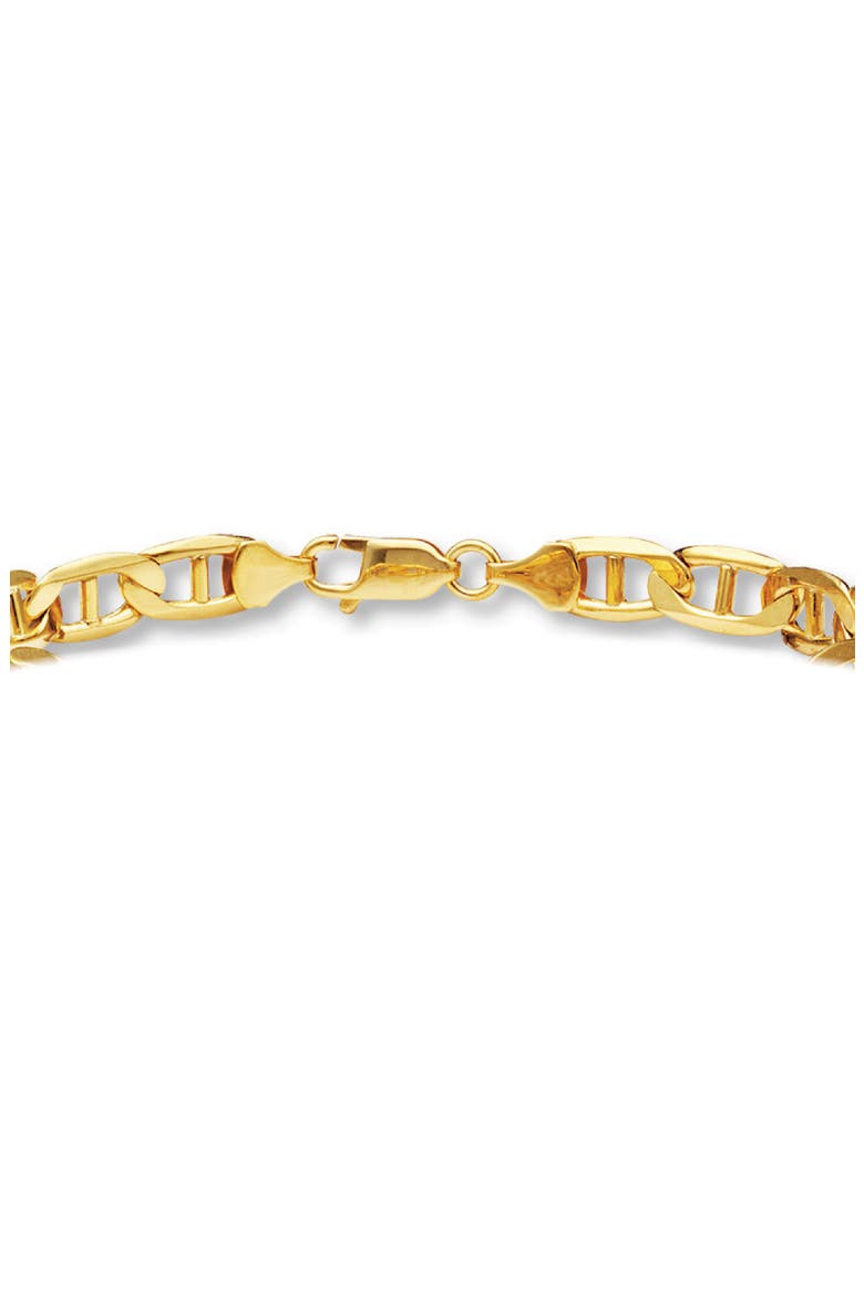 Flat Marina Link Necklace, Alternate, color, GOLD