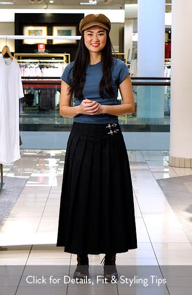 LIONESS Fame Pleated Midi Skirt | Nordstrom