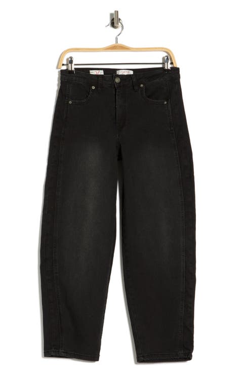 Ankle Barrel Leg Jeans