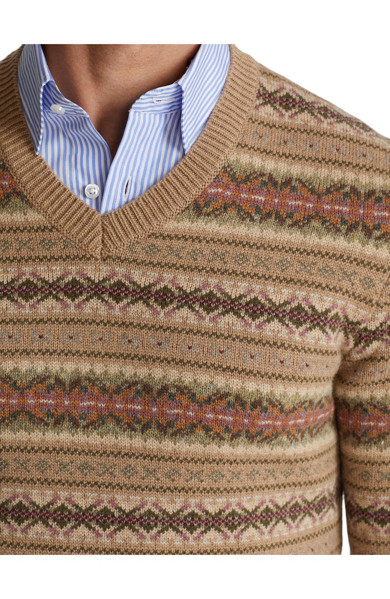 Ralph Lauren Purple Label Fair Isle Jacquard Cashmere & Wool Sweater, Alternate, color,