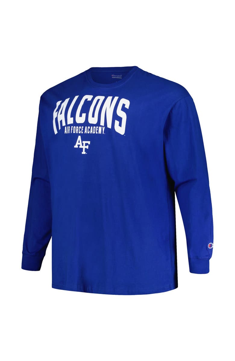 PROFILE Men's Profile Royal Air Force Falcons Big & Tall Color Arch Long Sleeve T-Shirt, Alternate, color, 