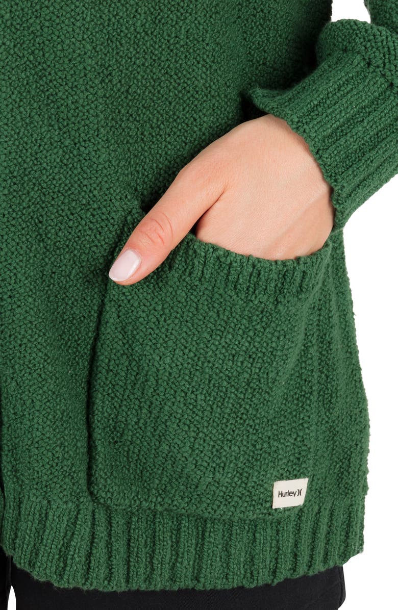 Hurley No Barriers Cardigan, Alternate, color, Eden