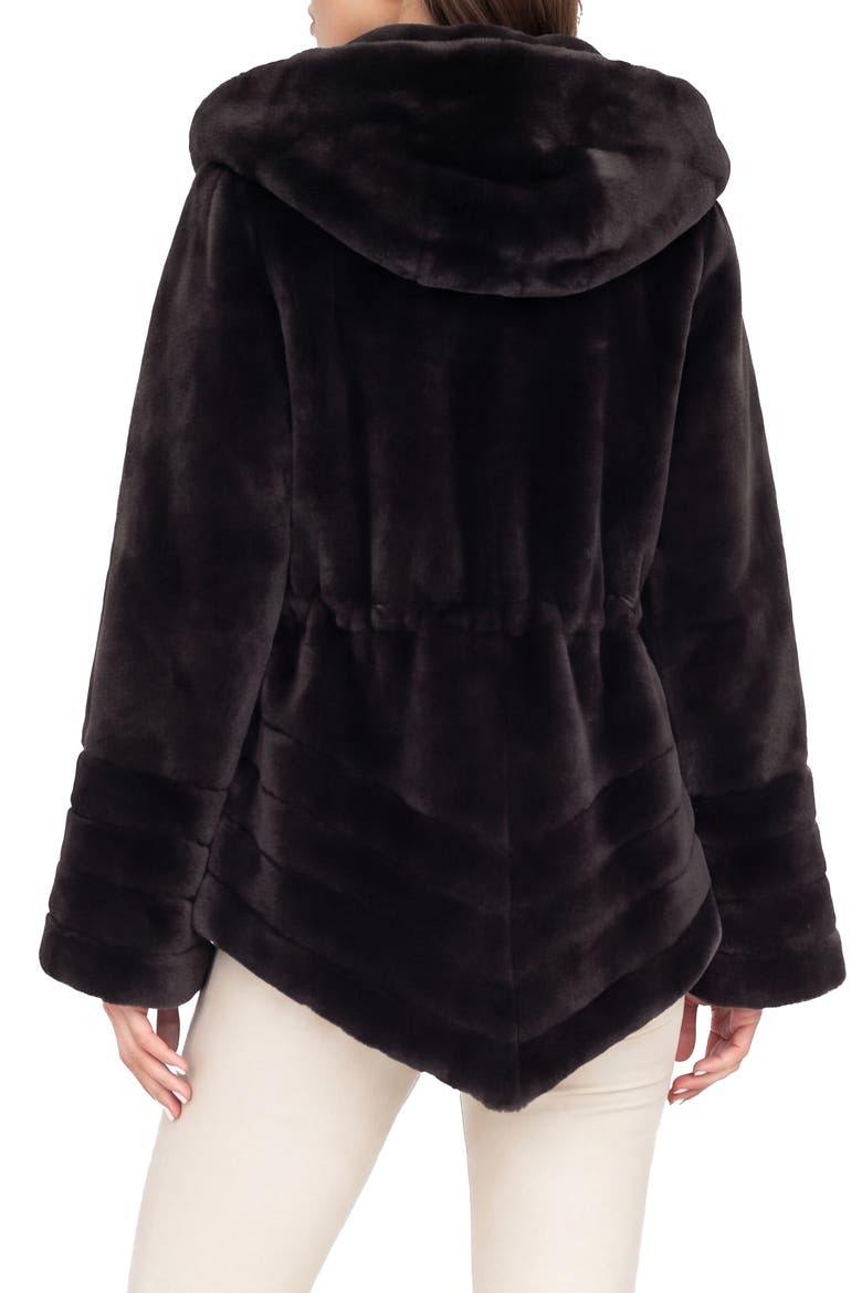 Genuine Shearling Jacket Reversible To Taffeta, Alternate, color, BROWN/BLACK