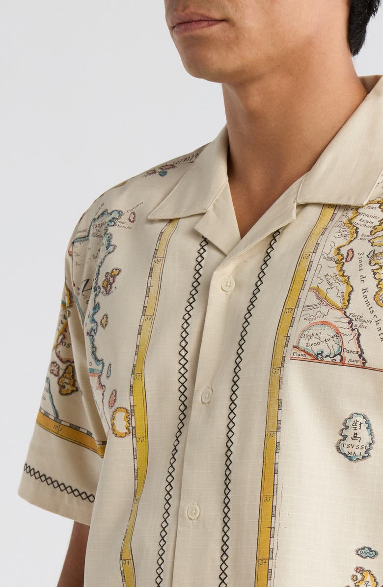 Percival Ex Libris Camp Shirt, Alternate, color, Ecru