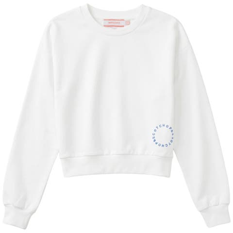 Artwork Long Sleeve Crop Top (Big Kid)