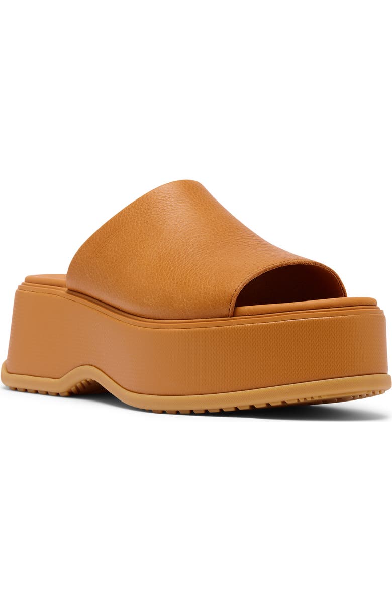 SOREL Dayspring Platform Slide Sandal, Main, color, Canyon Gold/ Gum