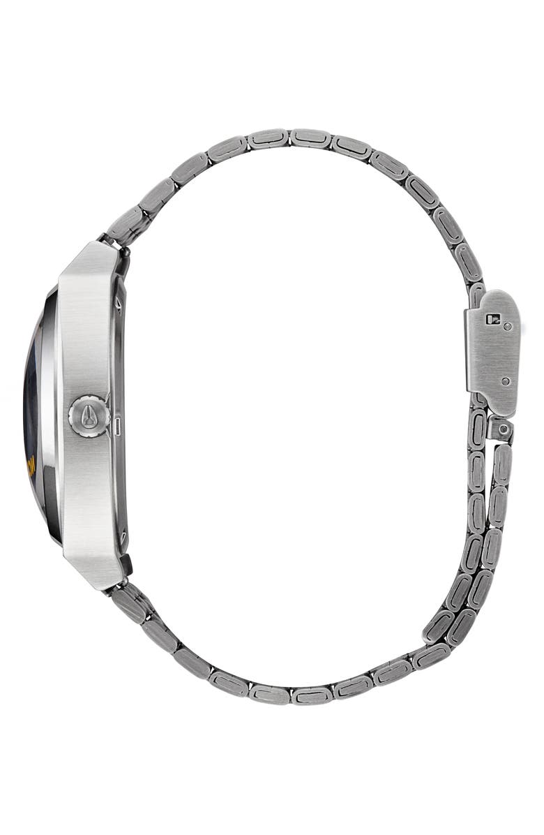 Nixon The Time Teller Fisheye Bracelet Watch, 37mm, Alternate, color, Fisheye / Silver / Black