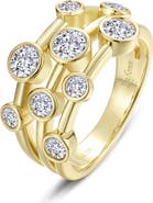 Lafonn Bubble Cluster Simulated Diamond Bezel Ring