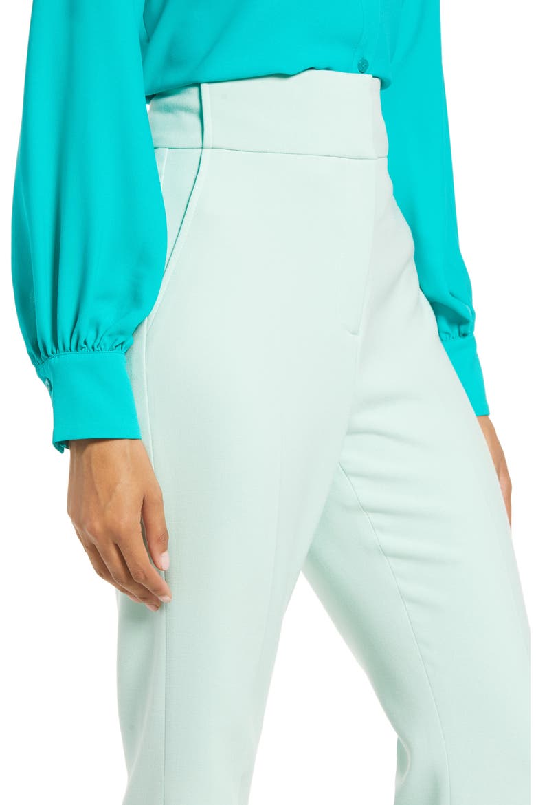 x Atlantic-Pacific High Waist Flare Pants (Nordstrom Exclusive), Alternate, color, GREEN MIST