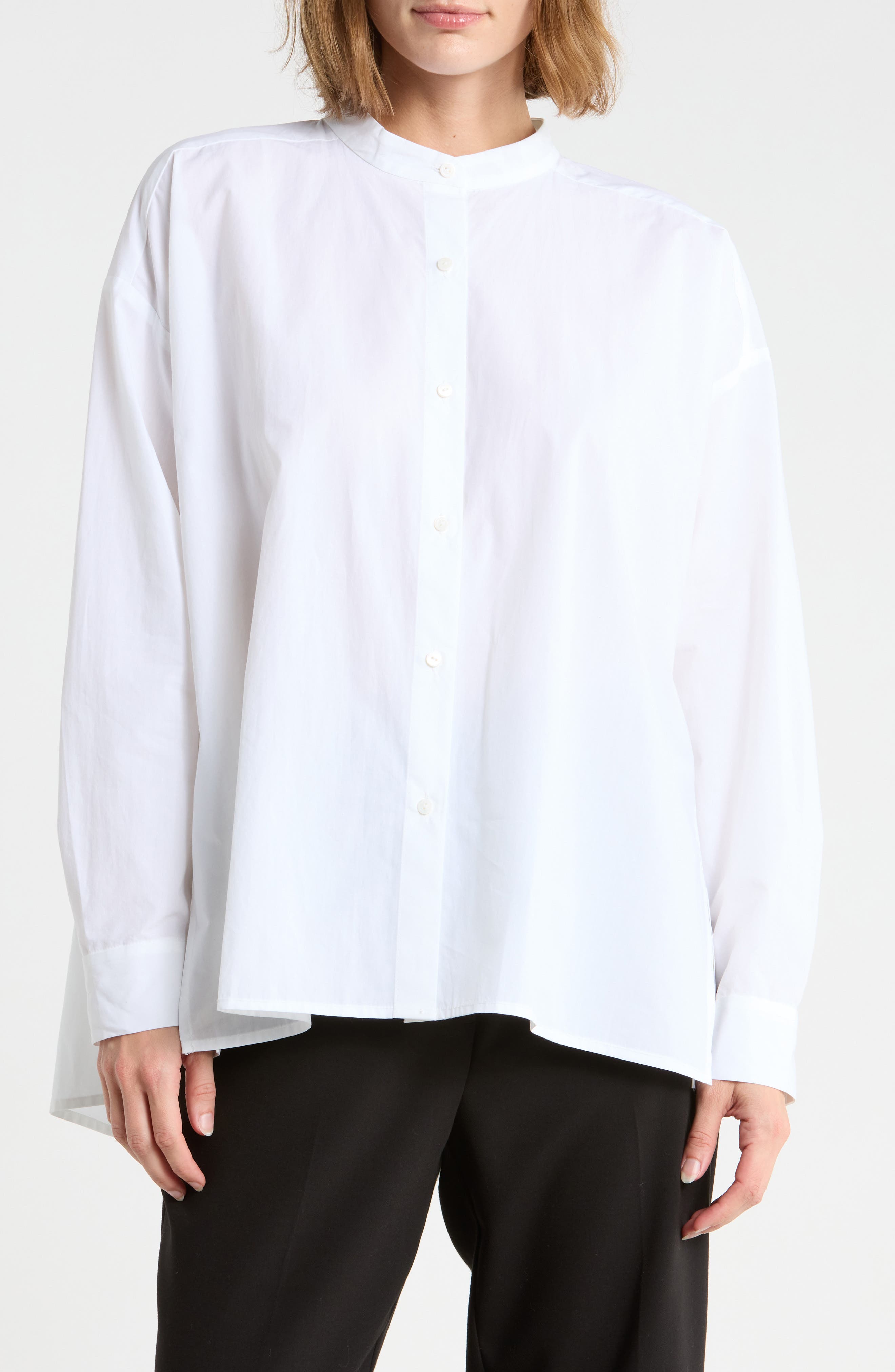 Organic Cotton Mandarin Collar Shirt