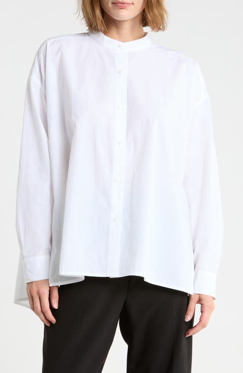 Organic Cotton Mandarin Collar Shirt