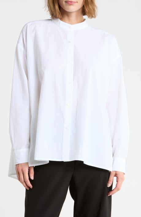 Organic Cotton Mandarin Collar Shirt
