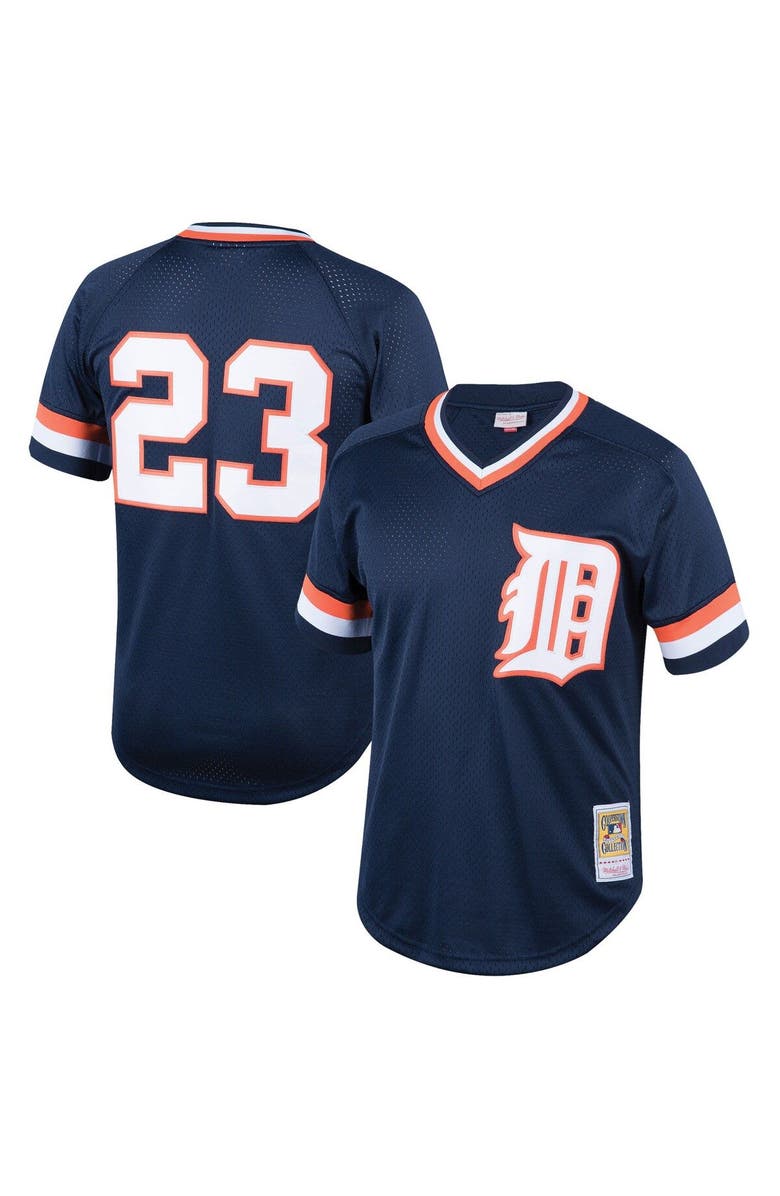 Mitchell & Ness Youth Mitchell & Ness Kirk Gibson Navy Detroit Tigers Cooperstown Collection Mesh Batting Practice Jersey, Main, color,
