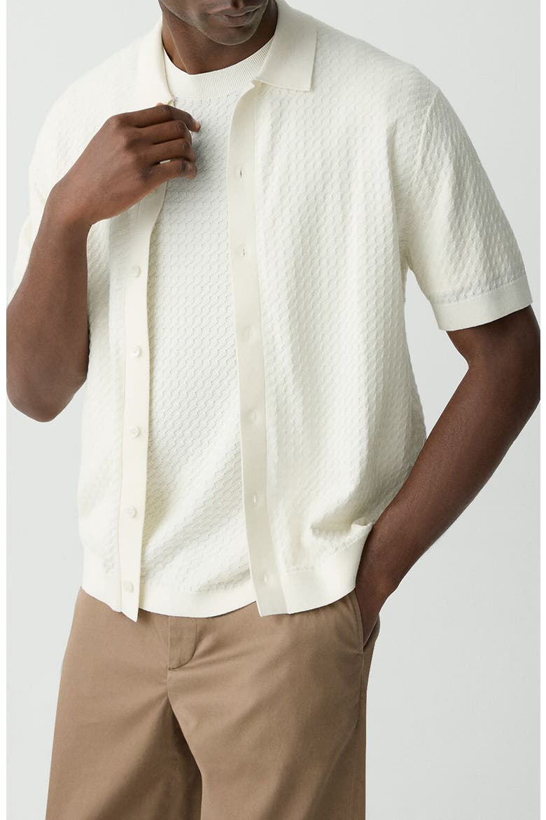 Cairn in Cotton Short Sleeve Shirt, Main, color, EGGSHELL