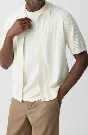 Theory Cairn Short Sleeve Organic Cotton Button-Up Shirt