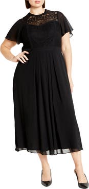 City Chic Niki Lace Bodice Dress
