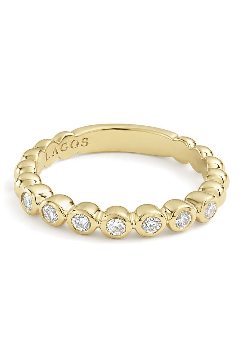 Covet Stone Caviar Stack Ring, Alternate, color, GOLD