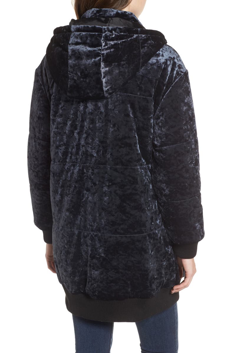 BP. Velvet Hooded Puffer Jacket, Alternate, color, 