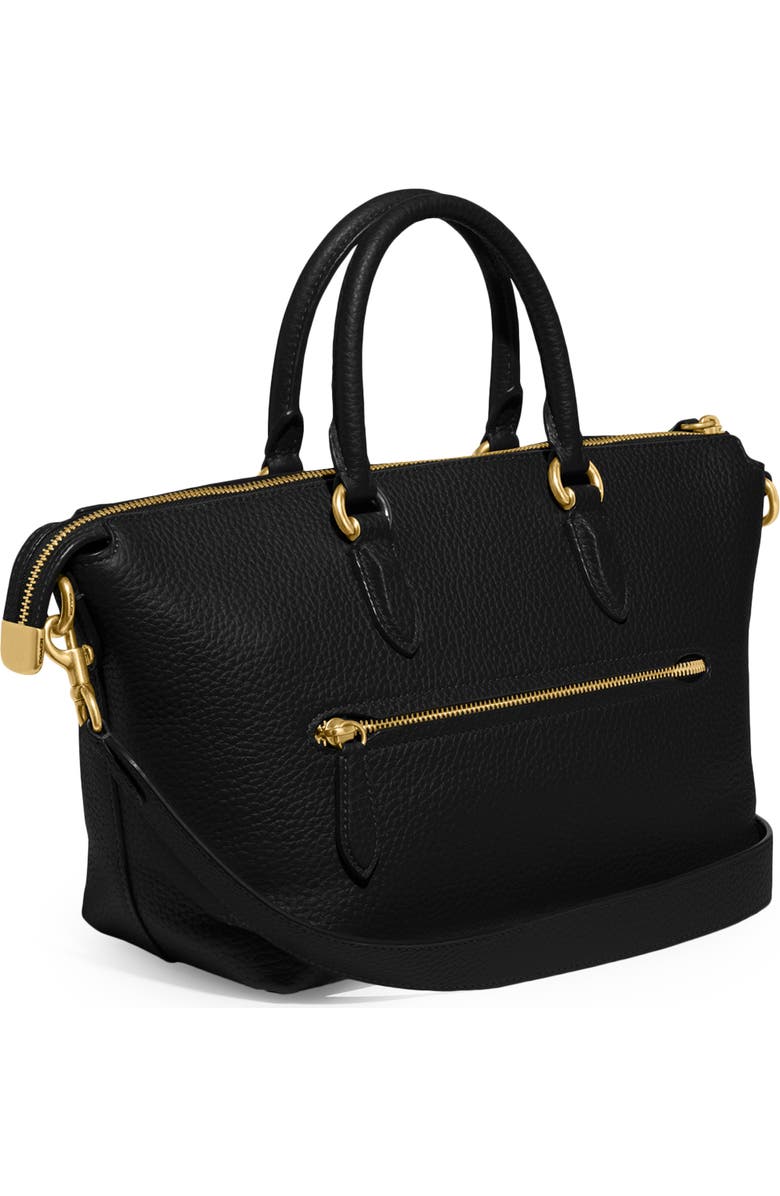COACH Cara Pebbled Leather Satchel, Alternate, color,