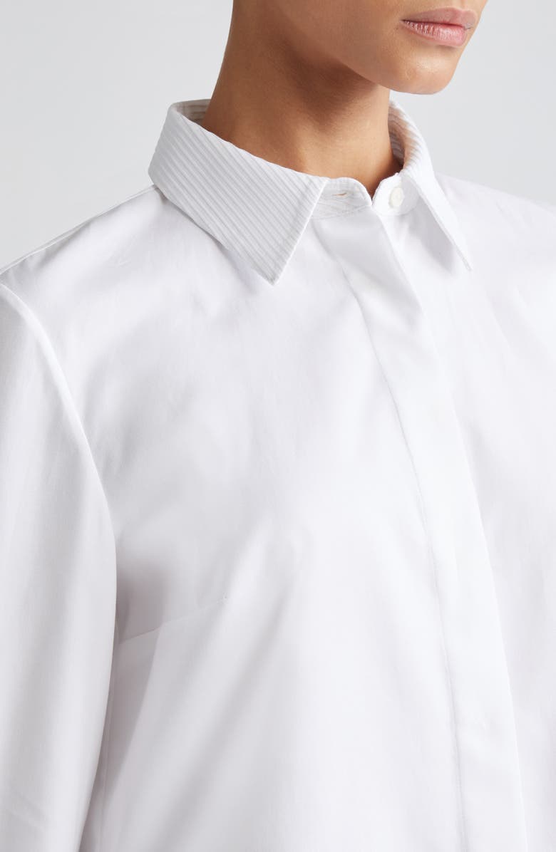 PARTOW Brooks Cotton Button-Up Shirt, Alternate, color, White