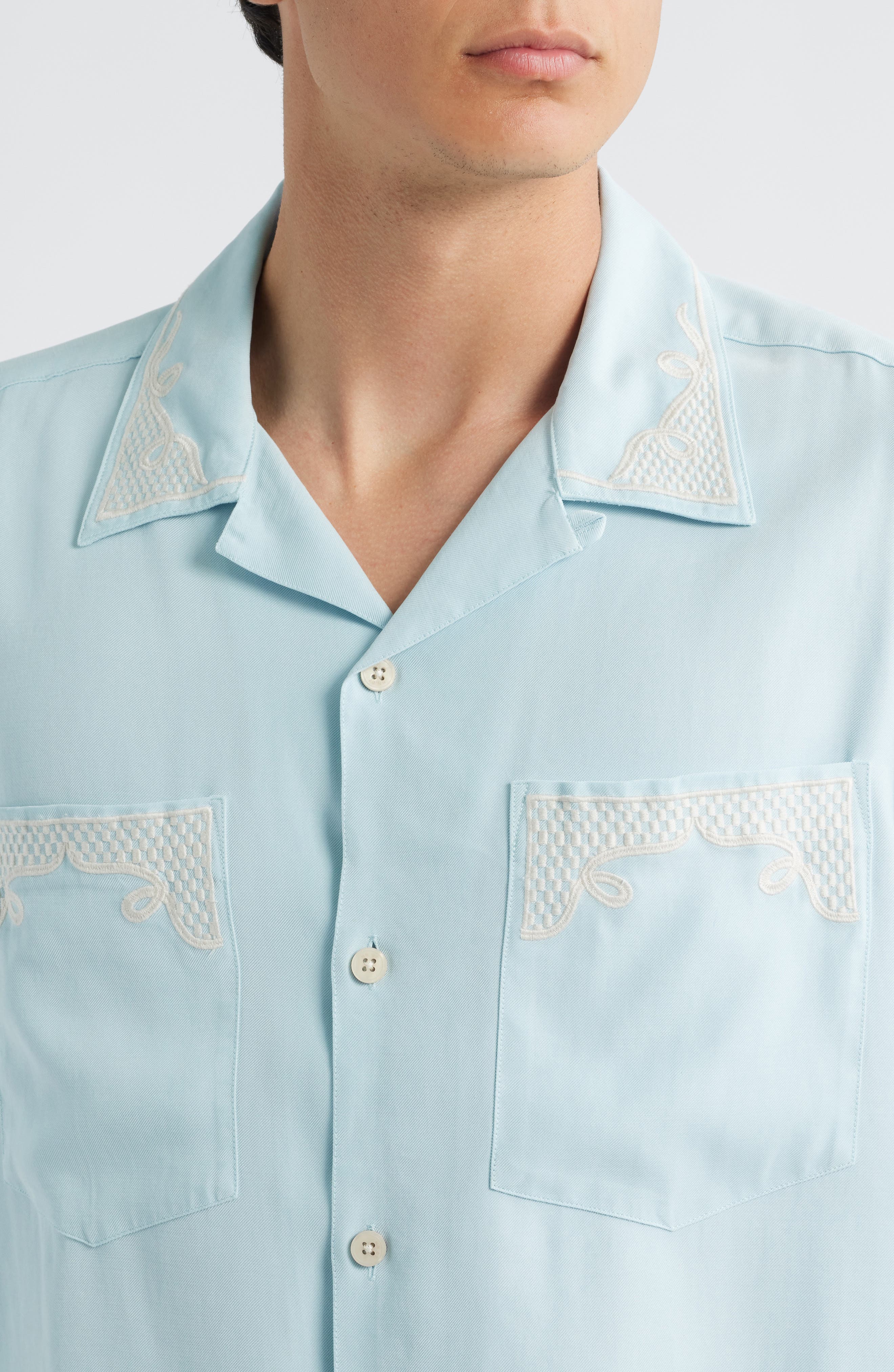Julio Embroidered Button-Up Shirt - image 2