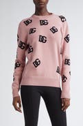 Dolce&Gabbana Logo Jacquard Virgin Wool Sweater
