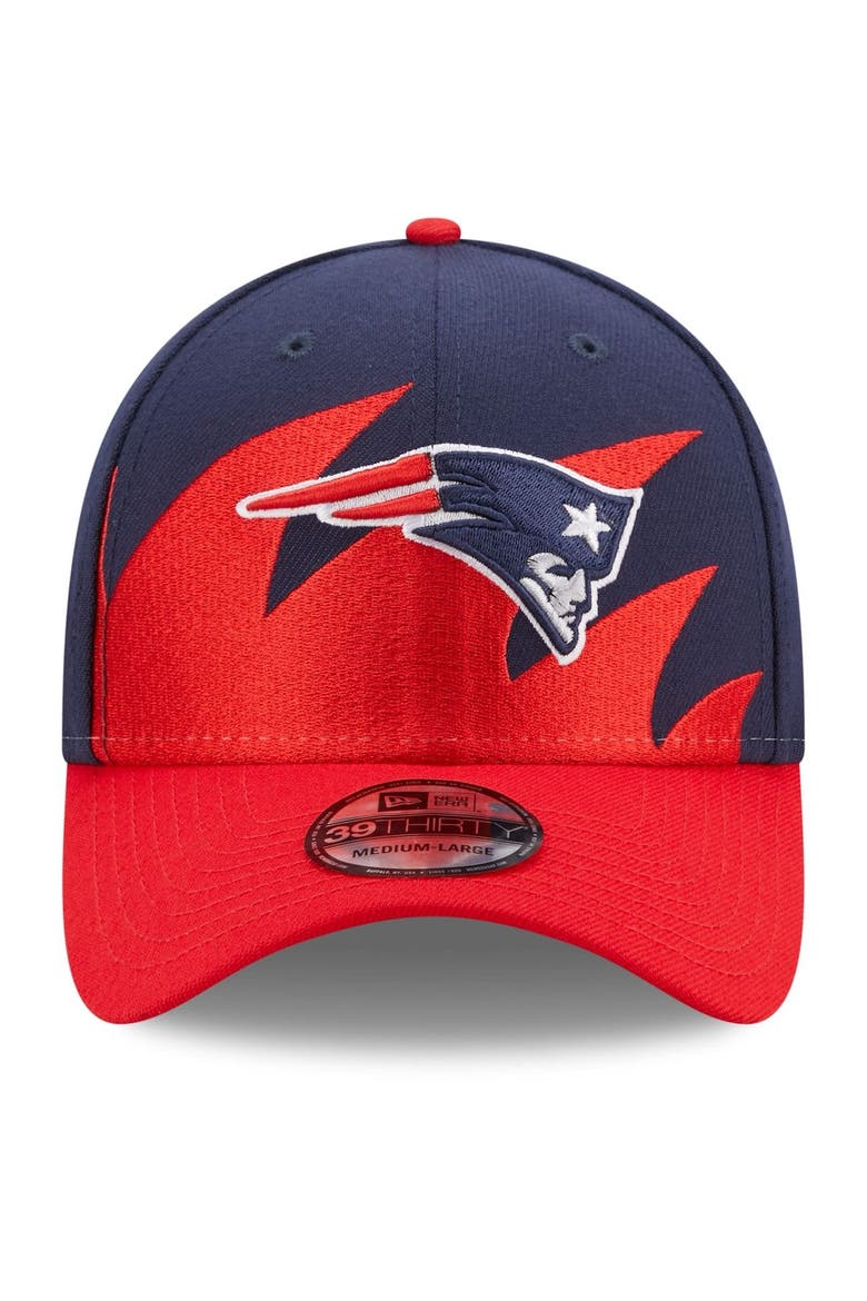 Men's New Era Navy/Red New England Patriots Surge 39THIRTY Flex Hat, Alternate, color, NAVY