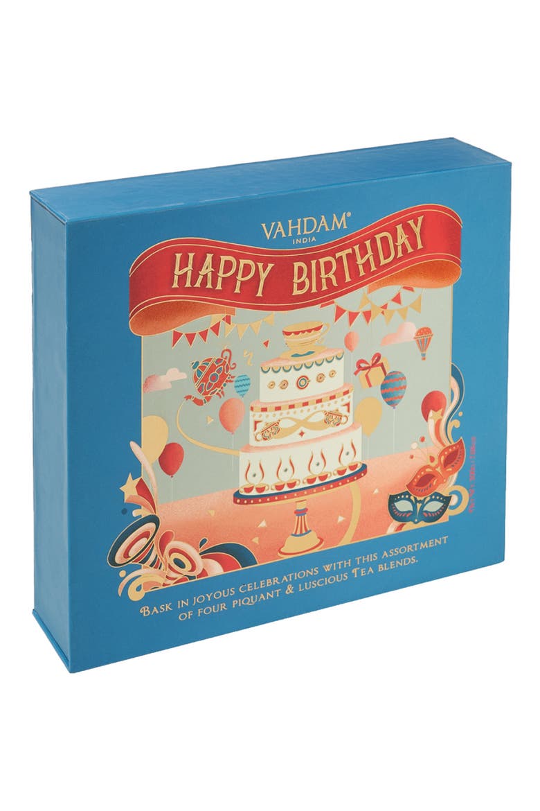 Happy Birthday Assorted Teas Gift Set, Alternate, color, DARK BLUE