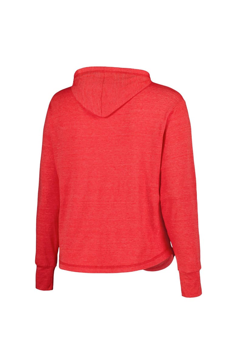 SOFT AS A GRAPE Women's Soft as a Grape Red Washington Nationals Plus Size Full-Zip Lightweight Hoodie Top, Alternate, color, Red