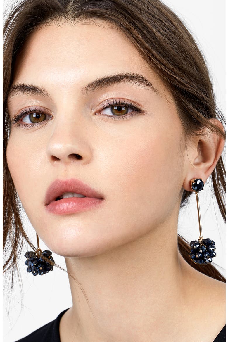 Noel Drop Earrings, Alternate, color, BLACK